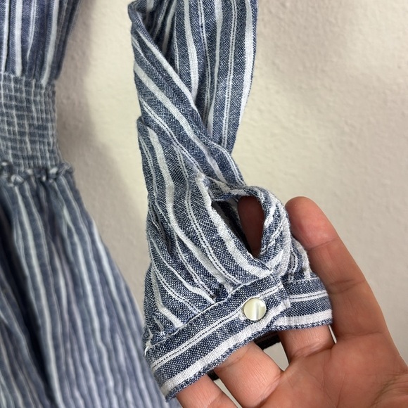 Rails Jasmine Stripe White Blue Smock Waist size XS - Picture 3 of 15